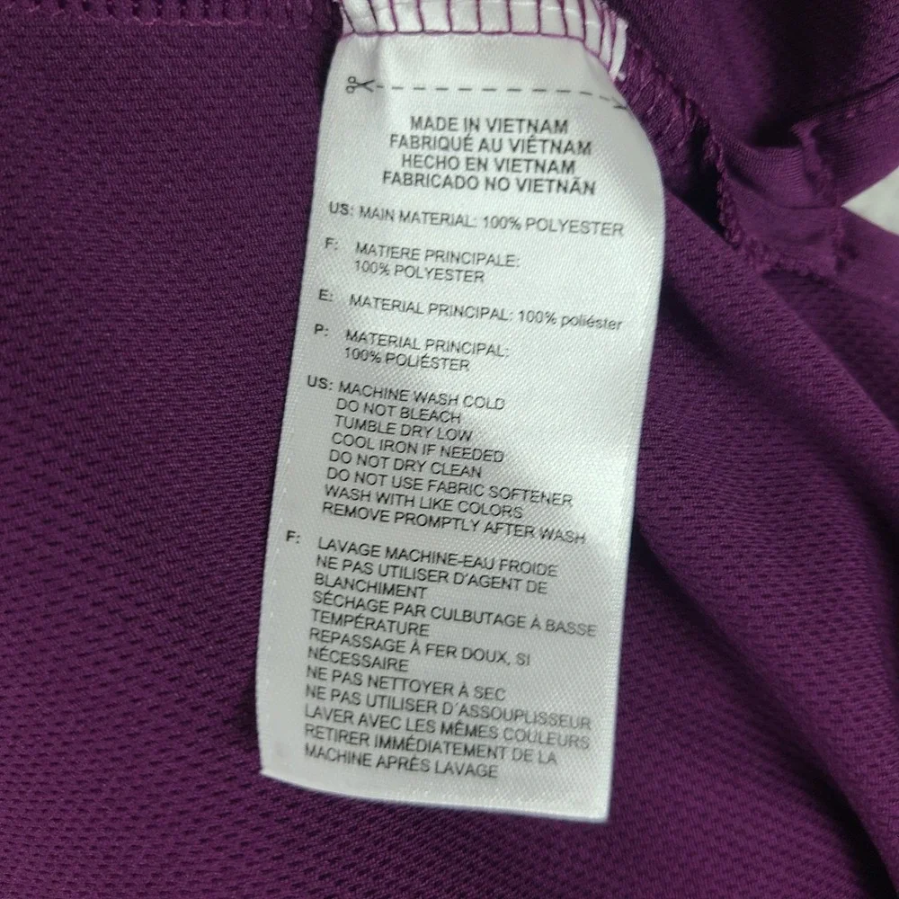 Adidas Polo Shirt Mens XL Purple Climacool Solid Golf Performance Short Sleeve